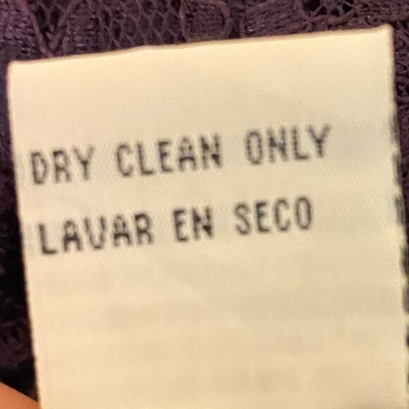 Joni Blair Vintage 90s Goth Purple Lace Dress Floor Length Keyhole Neckline - Picture 9 of 9